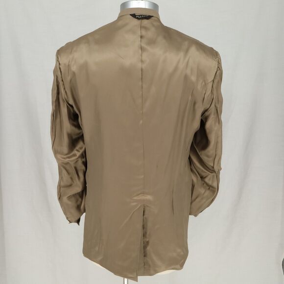 Jos A Bank Sport Coat Mens 46L Beige Tan Wool Jacket Two Button Lined - Picture 14 of 16